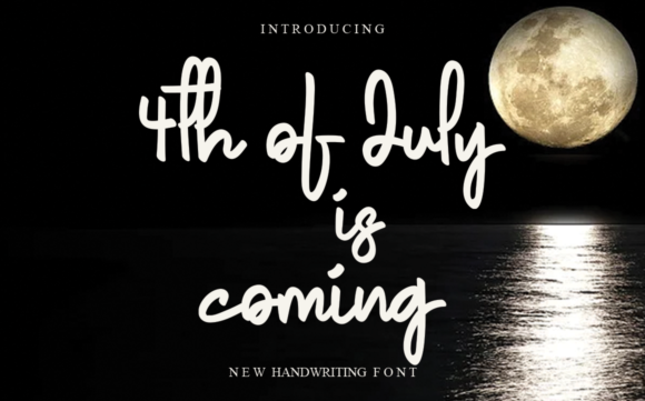 4th of July is Coming Font for Modern Web Design