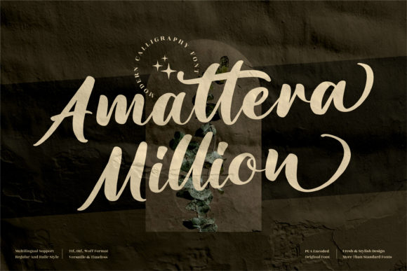 Amattera Million Font for Elegance in Brand Design