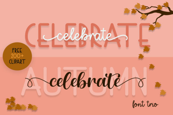Autumn Celebrate Typeface: A Versatile Script and Sans Serif Duo