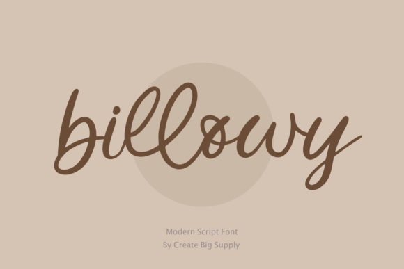 Billowy: A Delicate Script Handwritten Font for Luxury Web Design