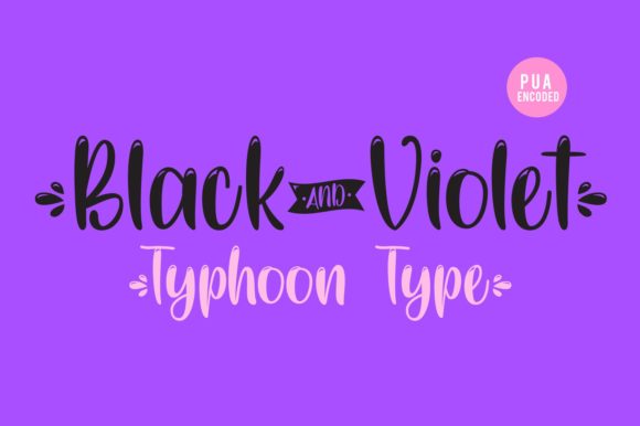 Black and Violet: A Magical Script Font for Elegant Craft Projects