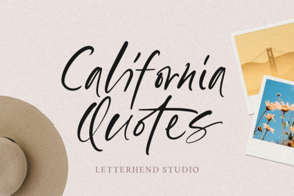 California Quotes: A Relaxed Script Font for Elegant Handmade Designs