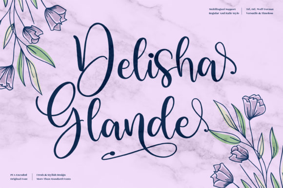 Delisha Glande Font for Editorial Design and Creative Projects