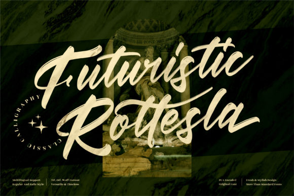 Futuristic Rottesla Font for Modern Marketing and Design