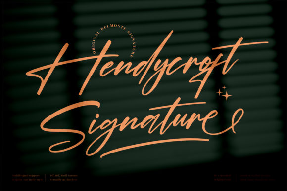 Hendycroft Signature: A Playful Script Font for Editorial Design