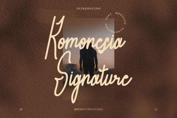 Komonesia Signature: A Premium Script Font for Elegance in Branding