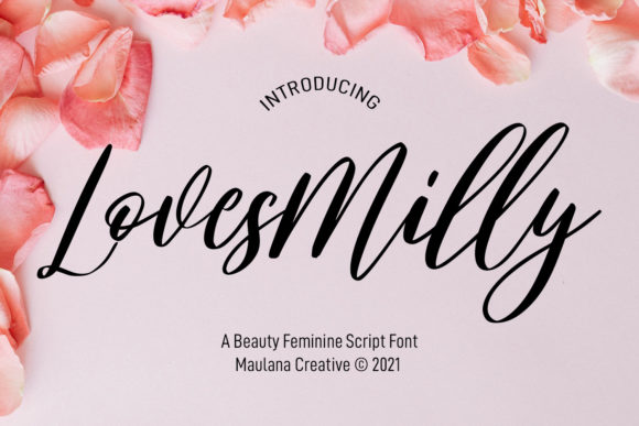 Lovesmilly Feminine: The Elegant Script Font for Boutique Branding