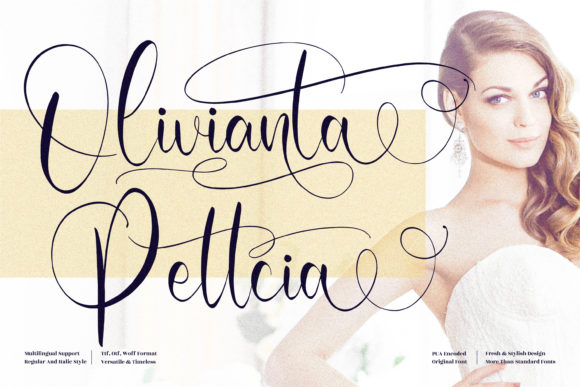 Olivianta Pettcia: Elevate Digital Branding With Graceful Script Typography