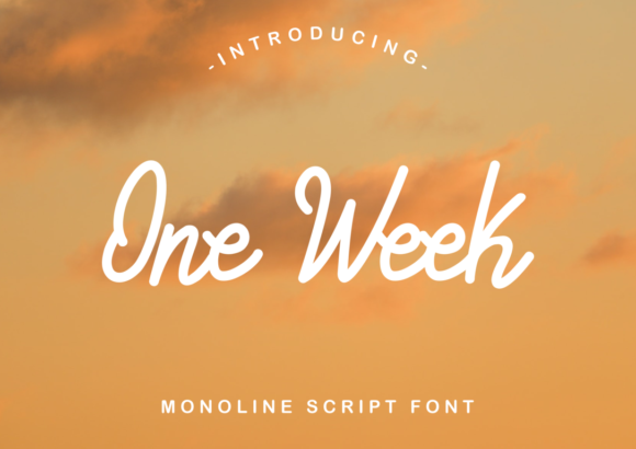 One Week Font: A Script Typeface for Editorial Elegance