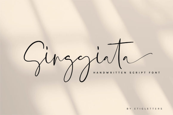 Singgiata: A Cursive Script Font for Beautiful Craft Projects