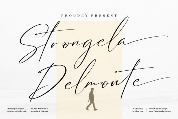 Strongela Delmonte: A Script Font for Editorial Elegance