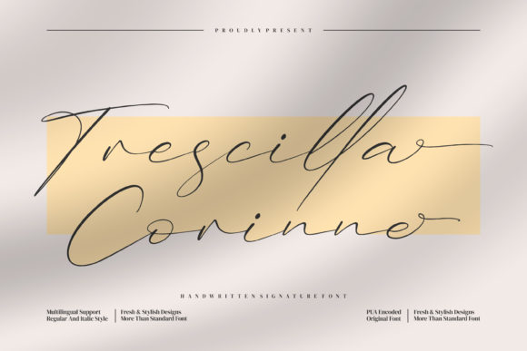Trescilla Corinne: The Sweet Script Font for Luxury Campaigns